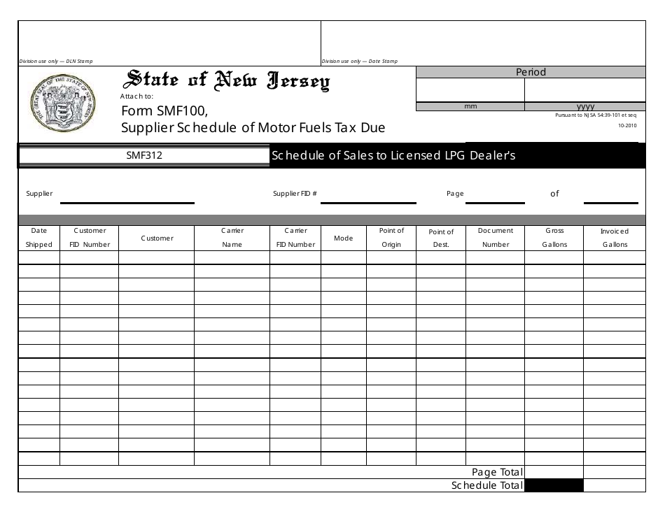 Form SMF-10 Supplier of Motor Fuels Report - New Jersey, Page 28