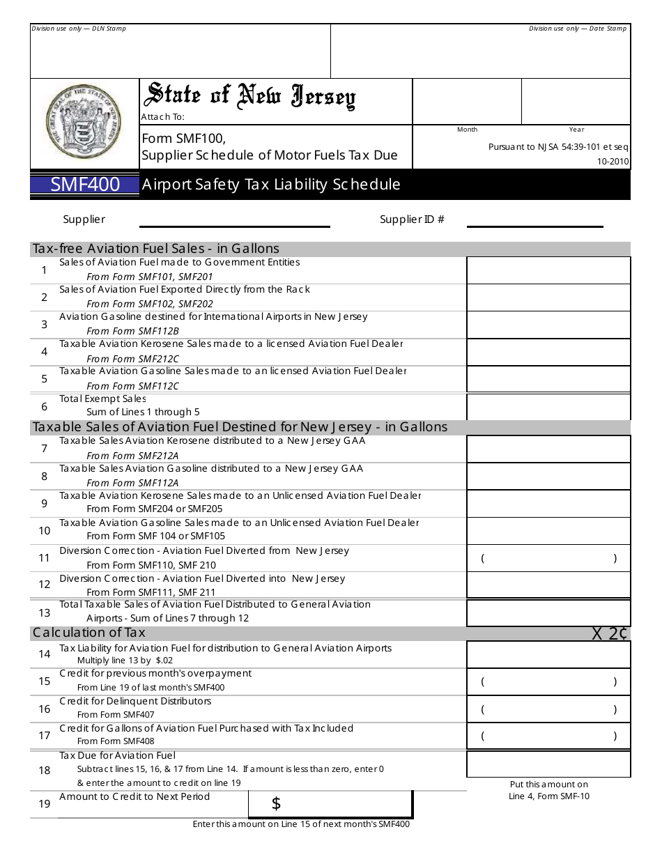 Form SMF-10 Supplier of Motor Fuels Report - New Jersey, Page 29