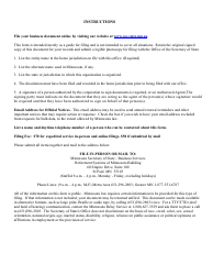 Foreign Corporation or Cooperative Dissolution - Minnesota, Page 2