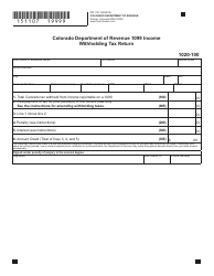 Form DR1107 1099 Income Withholding Tax Return - Colorado, Page 3