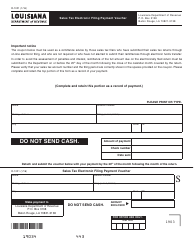 Document preview: Form R-1021 Sales Tax Electronic Filing Payment Voucher - Louisiana