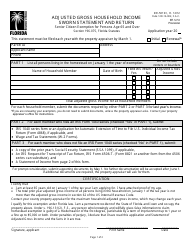 Form DR-501SC Adjusted Gross Household Income Sworn Statement and Return - Florida