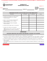 Document preview: Form REV-934 CT Schedule of Nonbusiness Income - Pennsylvania