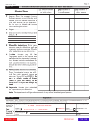 Form PA-8379 Injured Spouse Claim and Allocation - Pennsylvania, Page 2