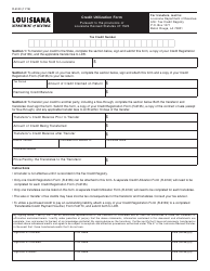 Document preview: Form R-6140 Credit Utilization Form - Louisiana