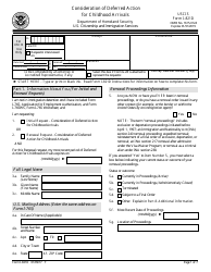 USCIS Form I-821D Consideration of Deferred Action for Childhood Arrivals