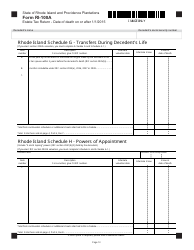 Form RI-100A Estate Tax Return - Date of Death on or After 1/1/2015 - Rhode Island, Page 13