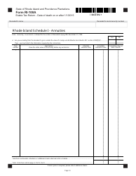 Form RI-100A Estate Tax Return - Date of Death on or After 1/1/2015 - Rhode Island, Page 14