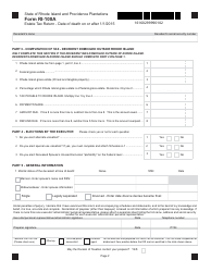 Form RI-100A Estate Tax Return - Date of Death on or After 1/1/2015 - Rhode Island, Page 2