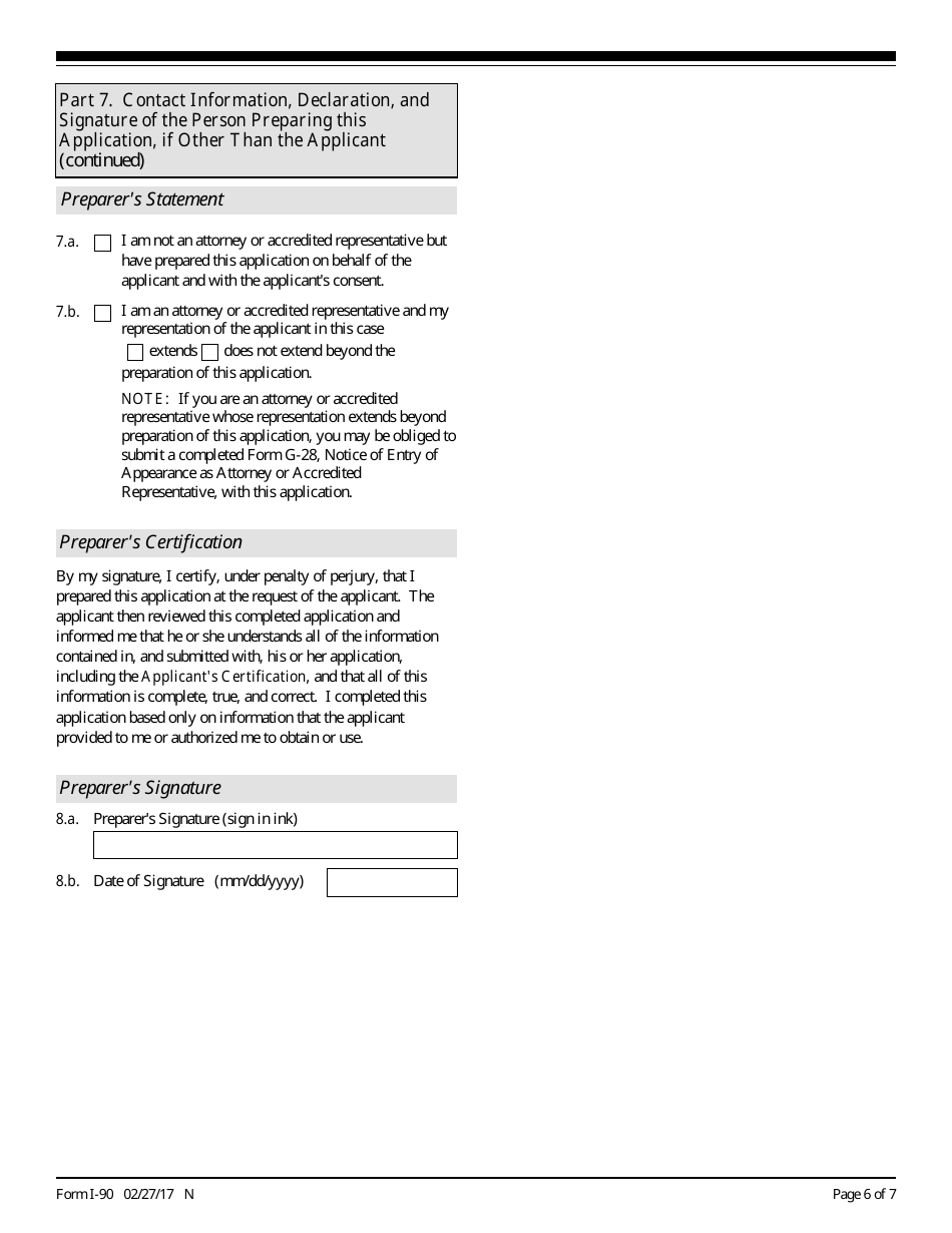 Uscis Form I 90 Fill Out Sign Online And Download Fillable Pdf Templateroller 6233