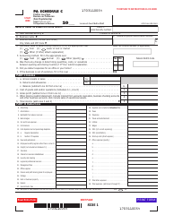Form PA-40 C (EX) Schedule C - Fill Out, Sign Online and Download