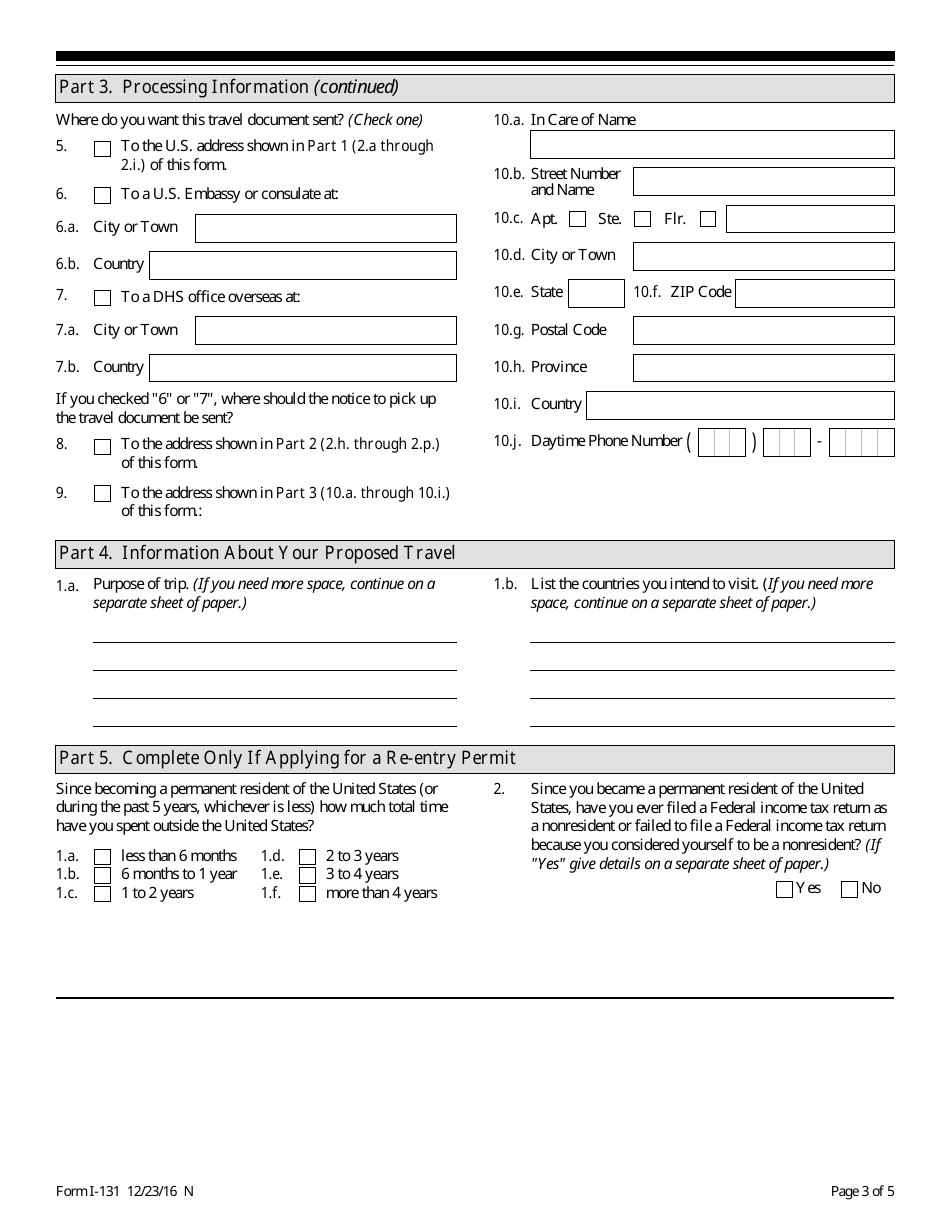 USCIS Form I-131 - Fill Out, Sign Online and Download Fillable PDF ...