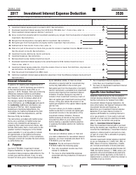 Document preview: Form FTB3526 Investment Interest Expense Deduction - California