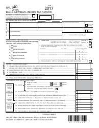 Form 40 Idaho Individual Income Tax Return - Idaho