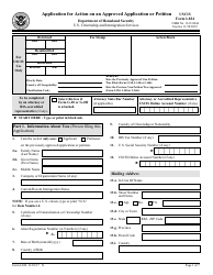 Document preview: USCIS Form I-824 Application for Action on an Approved Application or Petition