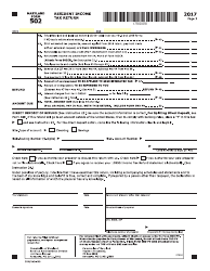 Form 502 Resident Income Tax Return - Maryland, Page 3