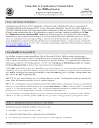 Document preview: Instructions for USCIS Form I-821D Consideration of Deferred Action for Childhood Arrivals