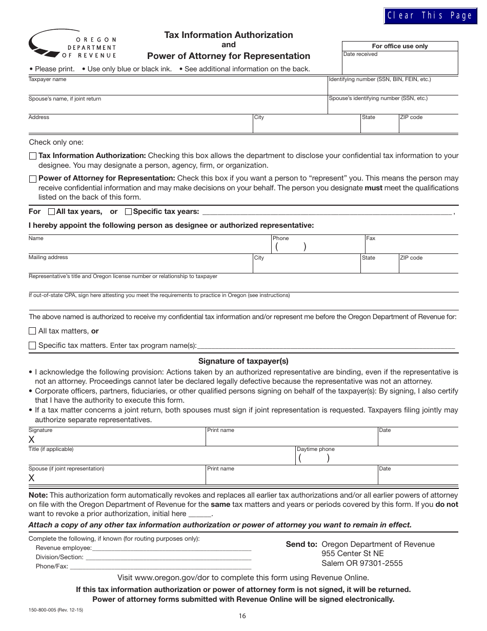 Form 150-101-157 (OR-SOA) Settlement Offer Application - Oregon, Page 16