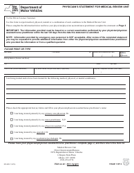 Form MV-80U.1 Physician&#039;s Statement for Medical Review Unit - New York