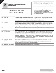 Document preview: Form PA50 Kansas Professional Corporation Annual Report - Kansas