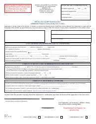 Form MT-07 Initial Oil Exemption Request (Minimum Production or Water Flood) - Kansas