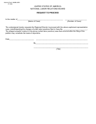 Document preview: Form NLRB-4551 Request to Proceed