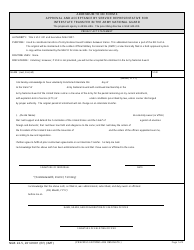 Document preview: NGB Form 22-5 Addendum to DD Form 4 - Approval and Acceptance by Service Representative for Interstate Transfer in the Army National Guard