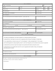 NGB Form 22-5 Addendum to DD Form 4 - Approval and Acceptance by Service Representative for Interstate Transfer in the Army National Guard, Page 2