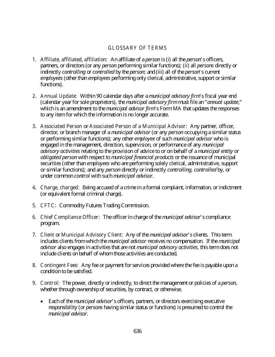 Instructions for SEC Form MA, MA-I, MA-NR, MA-W, Page 16