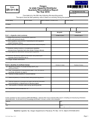 Form 150-105-051 (OR-511-IN) Oregon in-State Cigarette Distributor Quarterly Reconciliation Report Tax Year 2018 - Oregon