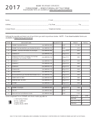 Document preview: Form 2333ME Order Form for Tax Forms - Maine