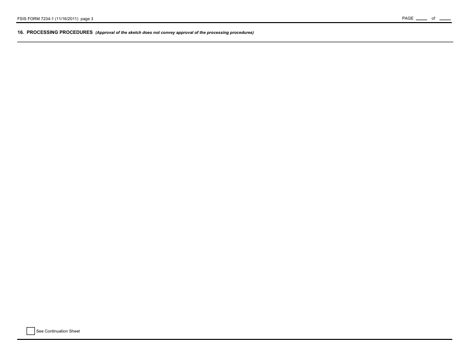 FSIS Form 7234-1 Application for Approval of Labels, Marking or Device, Page 3