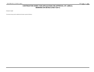 FSIS Form 7234-1 Application for Approval of Labels, Marking or Device, Page 4