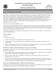 Document preview: Instructions for USCIS Form I-864A Contract Between Sponsor and Household Member