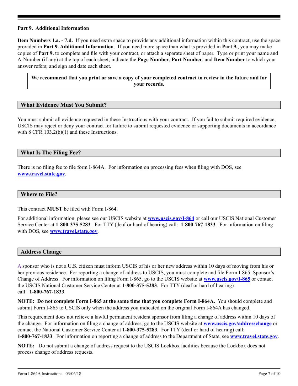 Instructions for USCIS Form I-864A Contract Between Sponsor and Household Member, Page 7
