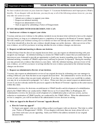 VA Form 4107VRE &quot;Your Rights to Appeal Our Decision&quot;