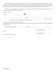 SEC Form 876 (7-M) Irrevocable Appointment of Agent for Service of Process, Pleadings and Other Papers by Individual Non-resident Broker or Dealer, Page 2