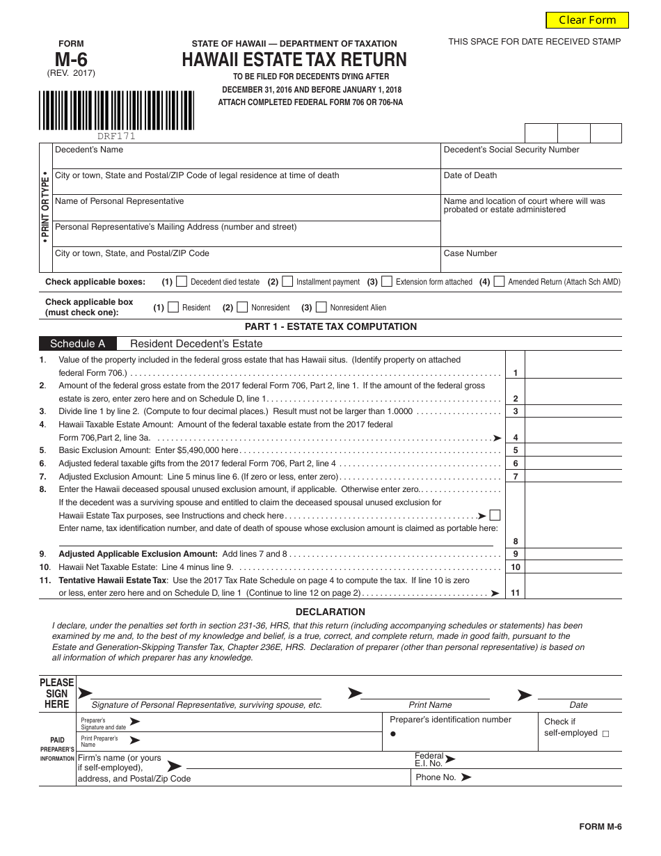 Hawaii Tax Return Instructions