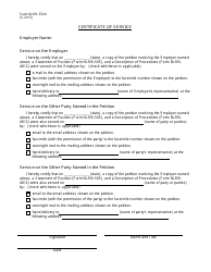Form NLRB-5544 &quot;Certificate of Service of Petition&quot;