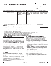 Form FTB3885L Depreciation and Amortization - California