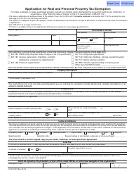 Form 150-310-087 Application for Real and Personal Property Tax Exemption - Oregon