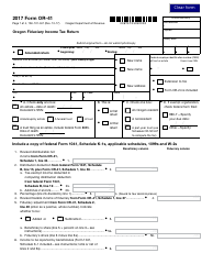 Form OR-41 &quot;Oregon Fiduciary Income Tax Return&quot; - Oregon, 2017