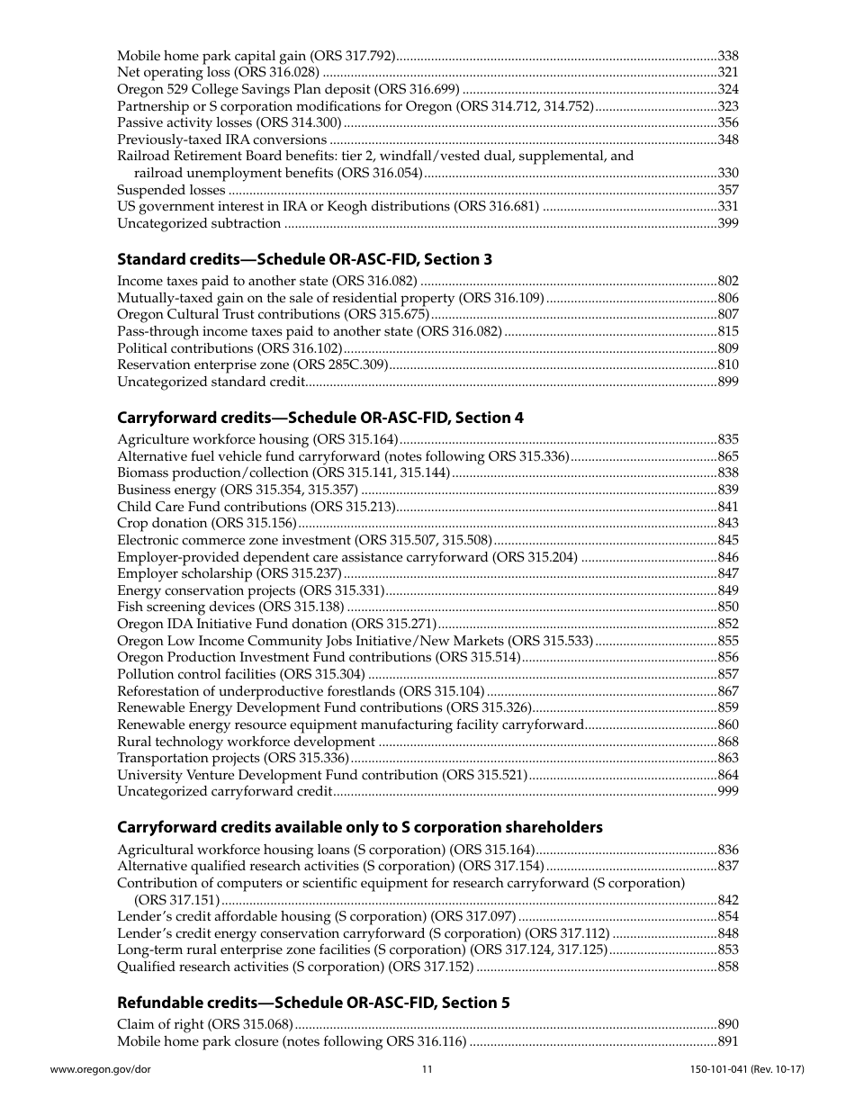 Form OR-41 Oregon Fiduciary Income Tax Return - Oregon, Page 15