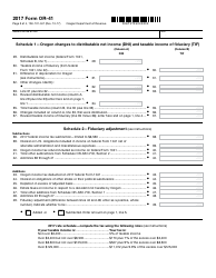 Form OR-41 Oregon Fiduciary Income Tax Return - Oregon, Page 3
