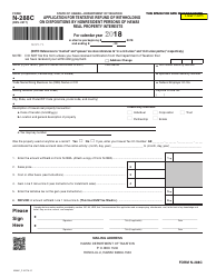 Form N-288C Application for Tentative Refund of Withholding on Dispositions by Nonresident Persons of Hawaii Real Property Interests - Hawaii