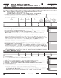 Form 540 Schedule D-1 Sales of Business Property - California