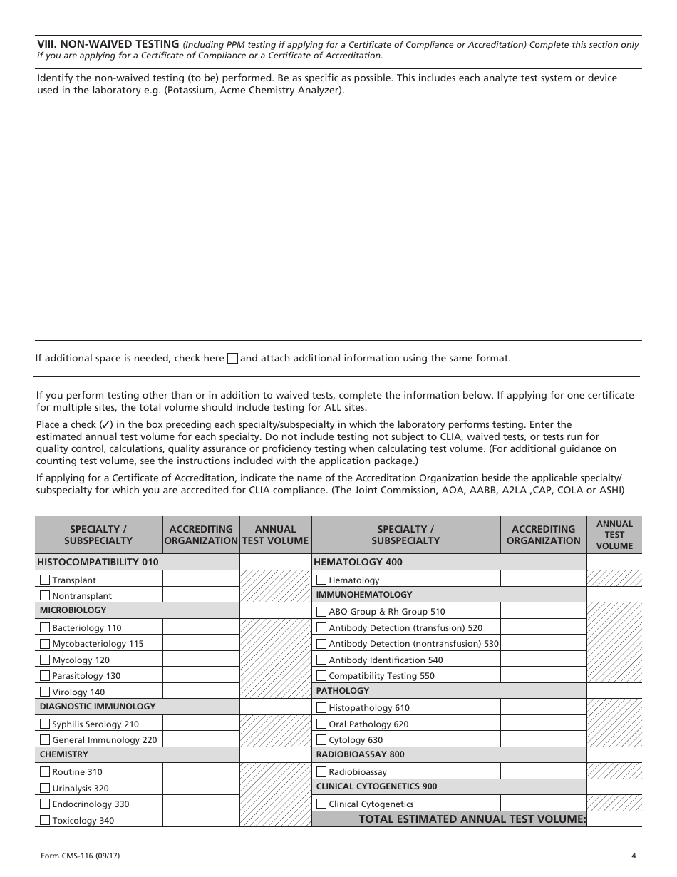 form-cms-116-download-fillable-pdf-or-fill-online-clinical-laboratory-improvement-amendments