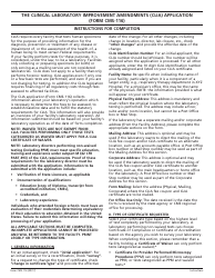 Form CMS-116 Clinical Laboratory Improvement Amendments (Clia) - Application for Certification, Page 6