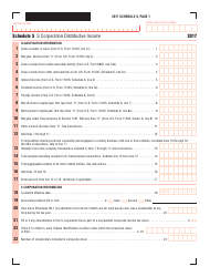 Document preview: Schedule S S Corporation Distributive Income - Massachusetts