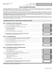 Document preview: Form 4700 Gross Receipts Worksheet - Michigan